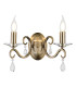 Bush Wall Lamp WITHOUT SHADE 2 Light E14 Antique Brass/Clear Crystal-1