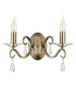 Bush Wall Lamp WITHOUT SHADE 2 Light E14 Antique Brass/Clear Crystal-4