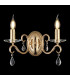 Bush Wall Lamp WITHOUT SHADE 2 Light E14 French Gold/Clear Crystal-3