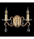 Bush Wall Lamp WITHOUT SHADE 2 Light E14 French Gold/Clear Crystal-8
