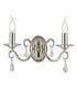 Bush Wall Lamp WITHOUT SHADE 2 Light E14 Polished Nickel/Clear Crystal-1