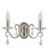Bush Wall Lamp WITHOUT SHADE 2 Light E14 Polished Nickel/Clear Crystal-4