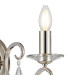 Bush Wall Lamp WITHOUT SHADE 2 Light E14 Polished Nickel/Clear Crystal-7