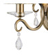 Bush Wall Lamp 2 Light E14 Antique Brass/Clear Crystal Shade (A)-6