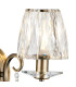 Bush Wall Lamp 2 Light E14 Antique Brass/Clear Crystal Shade (A)-7