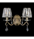 Bush Wall Lamp 2 Light E14 Antique Brass/Clear Crystal Shade (A)-8