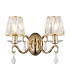 Bush Wall Lamp 2 Light E14 French Gold/Clear Crystal Shade (A)-1