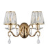 Bush Wall Lamp 2 Light E14 French Gold/Clear Crystal Shade (A)-4