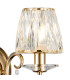 Bush Wall Lamp 2 Light E14 French Gold/Clear Crystal Shade (A)-7