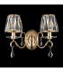 Bush Wall Lamp 2 Light E14 French Gold/Clear Crystal Shade (A)-8