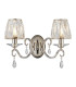 Bush Wall Lamp 2 Light E14 Polished Nickel/Clear Crystal Shade (A)-1