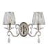 Bush Wall Lamp 2 Light E14 Polished Nickel/Clear Crystal Shade (A)-4