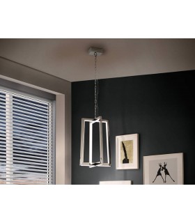 Integrated LED Crystal Modern Ceiling Pendant Steel - 1