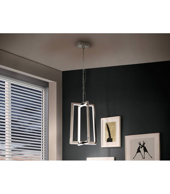 Integrated LED Crystal Modern Ceiling Pendant Steel - 1