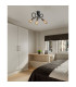 Benton Flexible Ceiling 3 Light E27 Dark Grey/Satin Nickel-4