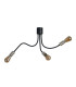 Benton Flexible Ceiling 3 Light E27 Dark Grey/Satin Nickel-5