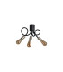 Benton Flexible Ceiling 3 Light E27 Dark Grey/Satin Nickel-10