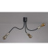 Benton Flexible Ceiling 3 Light E27 Dark Grey/Satin Nickel-11