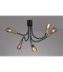 Benton Flexible Ceiling 5 Light E27 Dark Grey/Satin Nickel-3