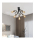 Benton Flexible Ceiling 5 Light E27 Dark Grey/Satin Nickel-4
