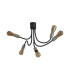 Benton Flexible Ceiling 5 Light E27 Dark Grey/Satin Nickel-6