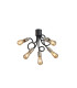 Benton Flexible Ceiling 5 Light E27 Dark Grey/Satin Nickel-7