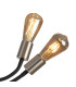 Benton Flexible Ceiling 5 Light E27 Dark Grey/Satin Nickel-10