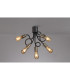 Benton Flexible Ceiling 5 Light E27 Dark Grey/Satin Nickel-13