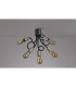 Benton Flexible Ceiling 5 Light E27 Dark Grey/Satin Nickel-14