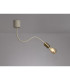 Benton Flexible Ceiling 1 Light E27 Beige/Antique Brass-3