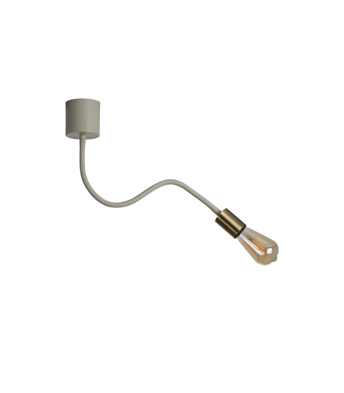 Benton Flexible Ceiling 1 Light E27 Beige/Antique Brass-5