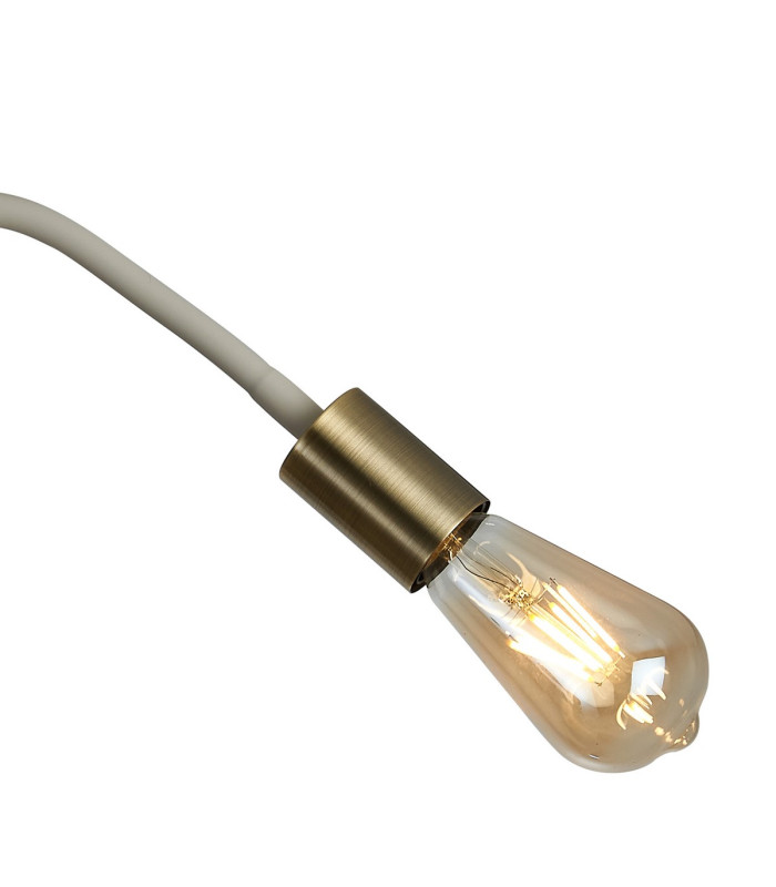 Benton Flexible Ceiling 1 Light E27 Beige/Antique Brass-7