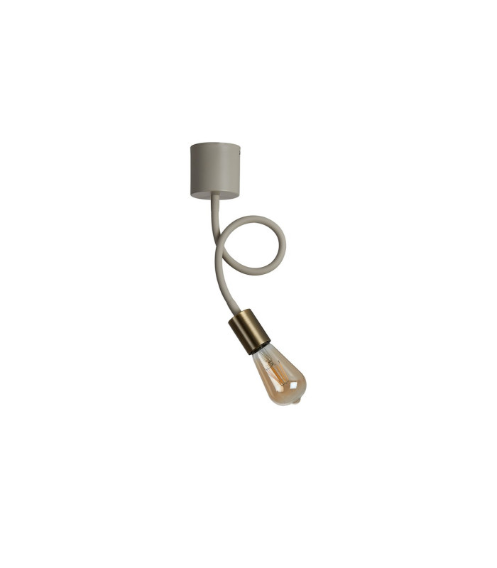 Benton Flexible Ceiling 1 Light E27 Beige/Antique Brass-9