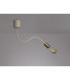Benton Flexible Ceiling 1 Light E27 Beige/Antique Brass-10