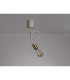 Benton Flexible Ceiling 1 Light E27 Beige/Antique Brass-12
