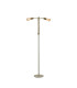 Benton Flexible Floor Lamp 3 Light E27 Beige/Antique Brass-7