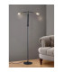 Benton Flexible Floor Lamp 3 Light E27 Dark Grey/Satin Nickel-5