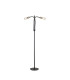 Benton Flexible Floor Lamp 3 Light E27 Dark Grey/Satin Nickel-8