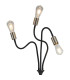 Benton Flexible Floor Lamp 3 Light E27 Dark Grey/Satin Nickel-9