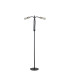 Benton Flexible Floor Lamp 3 Light E27 Dark Grey/Satin Nickel-11