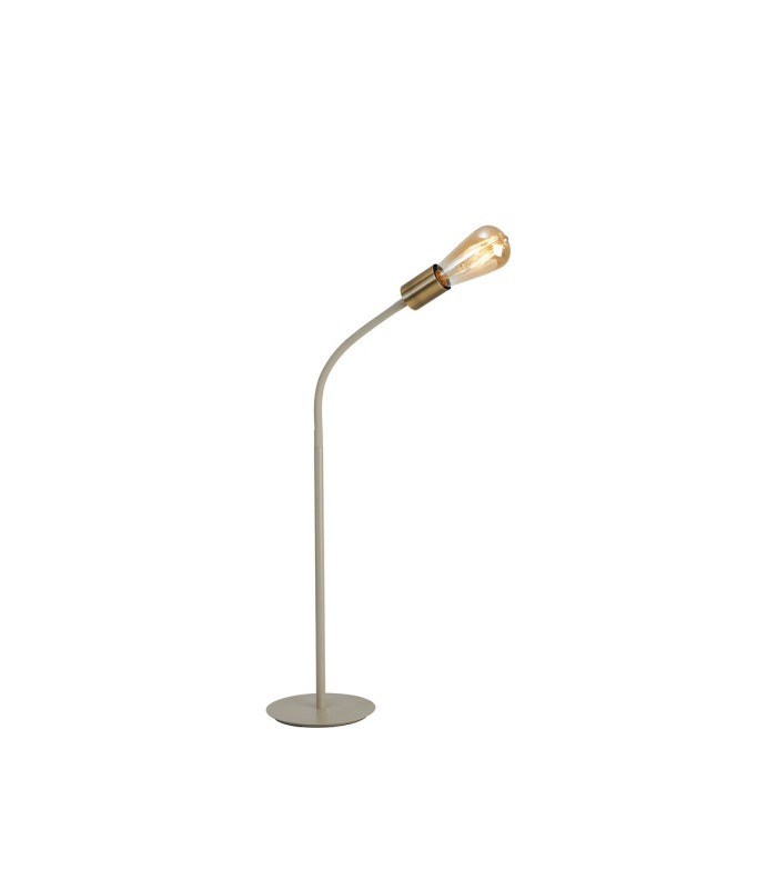 Benton Flexible Table Lamp 1 Light E27 Beige/Antique Brass-1