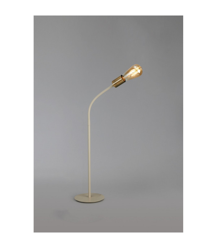 Benton Flexible Table Lamp 1 Light E27 Beige/Antique Brass-3