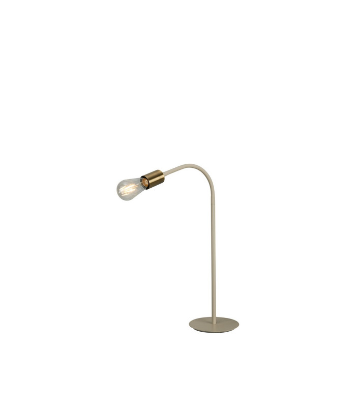 Benton Flexible Table Lamp 1 Light E27 Beige/Antique Brass-7