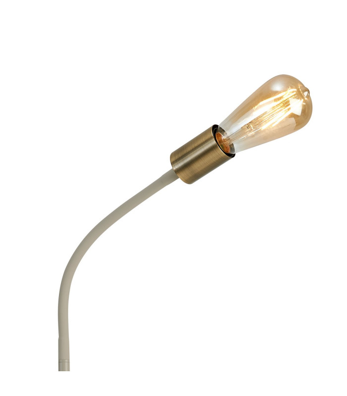 Benton Flexible Table Lamp 1 Light E27 Beige/Antique Brass-8