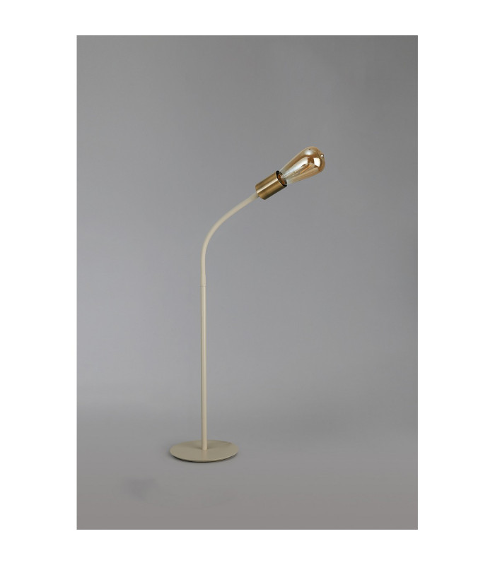 Benton Flexible Table Lamp 1 Light E27 Beige/Antique Brass-10