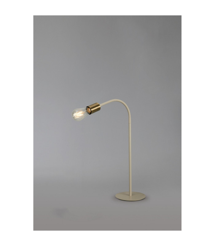 Benton Flexible Table Lamp 1 Light E27 Beige/Antique Brass-11