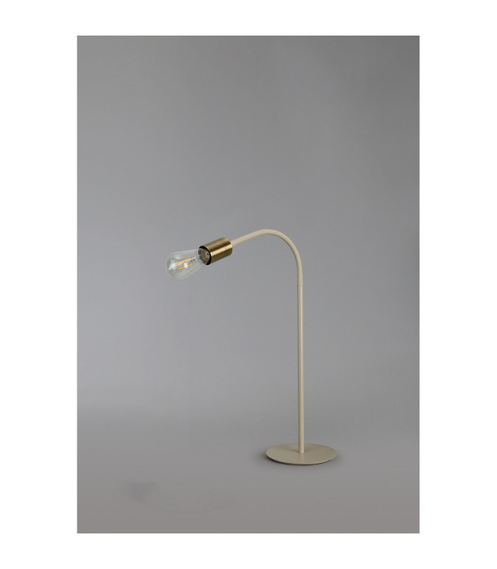 Benton Flexible Table Lamp 1 Light E27 Beige/Antique Brass-12