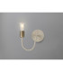 Benton Flexible Switched Wall Lamp 1 Light E27 Beige/Antique Brass-3