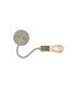 Benton Flexible Switched Wall Lamp 1 Light E27 Beige/Antique Brass-5