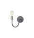 Benton Flexible Switched Wall Lamp 1 Light E27 Dark Grey/Satin Nickel-1